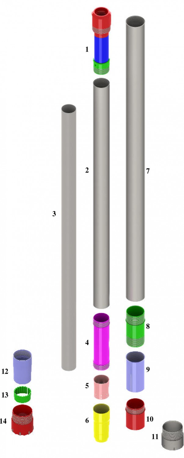 Triple tube core barrel Denison